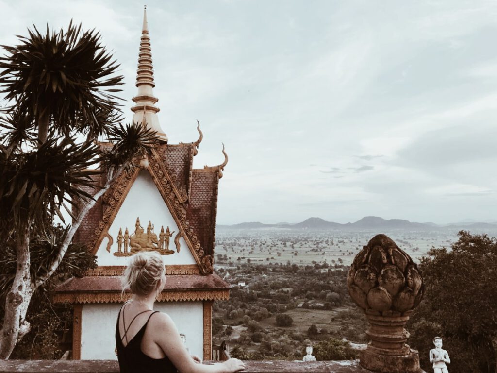 Een tempel in Battambang in Cambodja