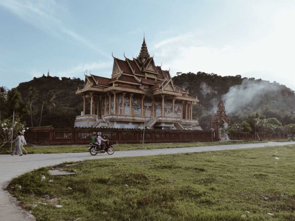 Een tempel in Battambang in Cambodja