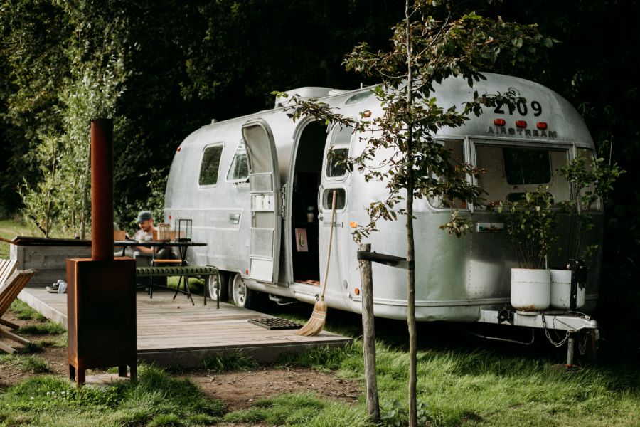 De airstream van de buitenkant