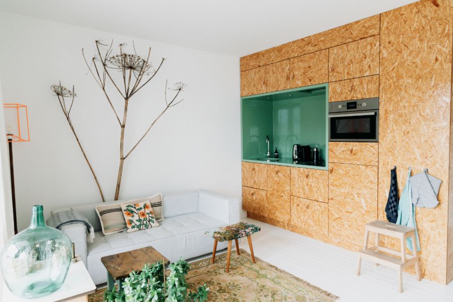 Keuken en woonkamer studio 1 vakantie in nederland