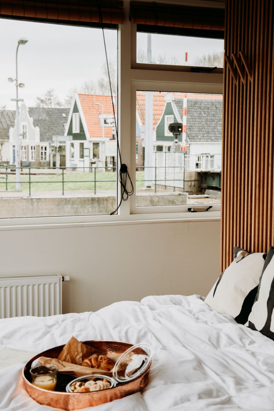Uitzicht op de Zaanse Huisjes in Amsterdam-Noord