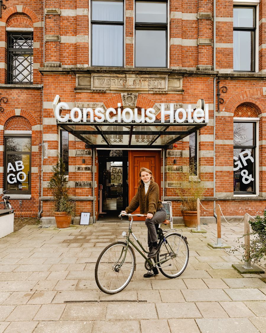 Judith bij Conscious Hotel Amsterdam Westerpark