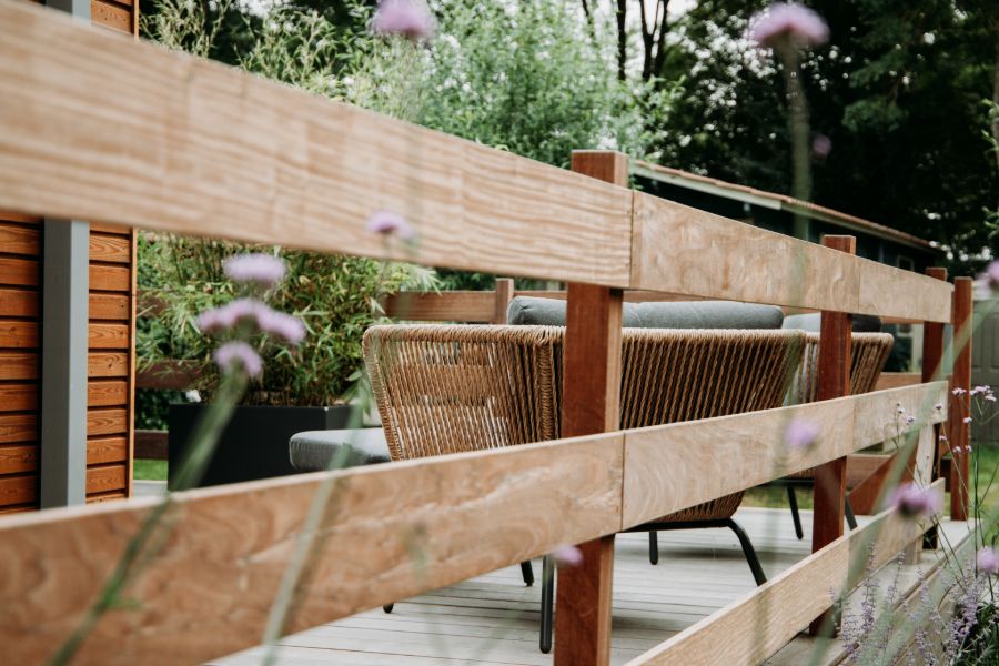 Tuin bij het huisje