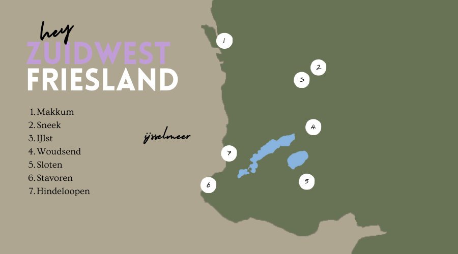 Kaart Zuidwest Friesland