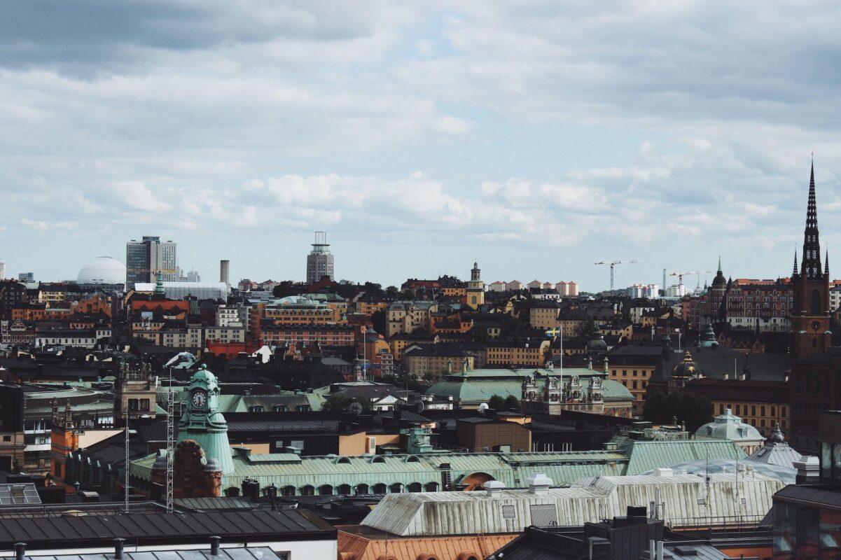 foto van stockholm vanaf een dakterras