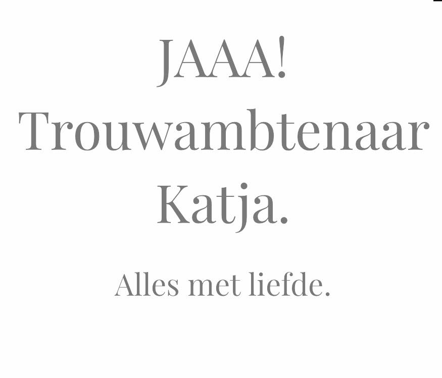 Trouwambtenaar Katja